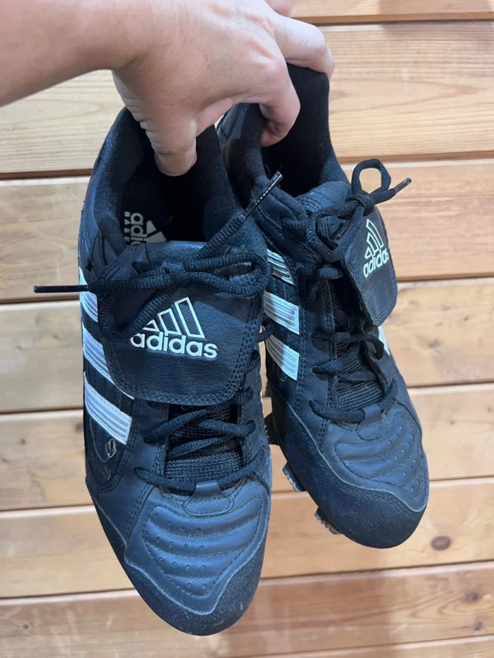 Adidas AdiTuff Soccer Cleats Men’s 10.5 Black White FG Football Boots